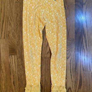 Matilda Jane Mustard Yellow Mushroom Ruffle Leggings